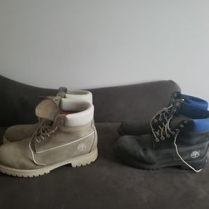 Timberlands mens light grey 11 dark grey 9